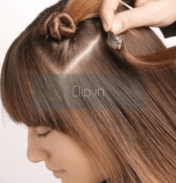 Brown colour EI full head clipin 14"-22"
